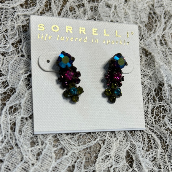 Sorrelli Jewel-Toned Crystal Earrings - Picture 2 of 3